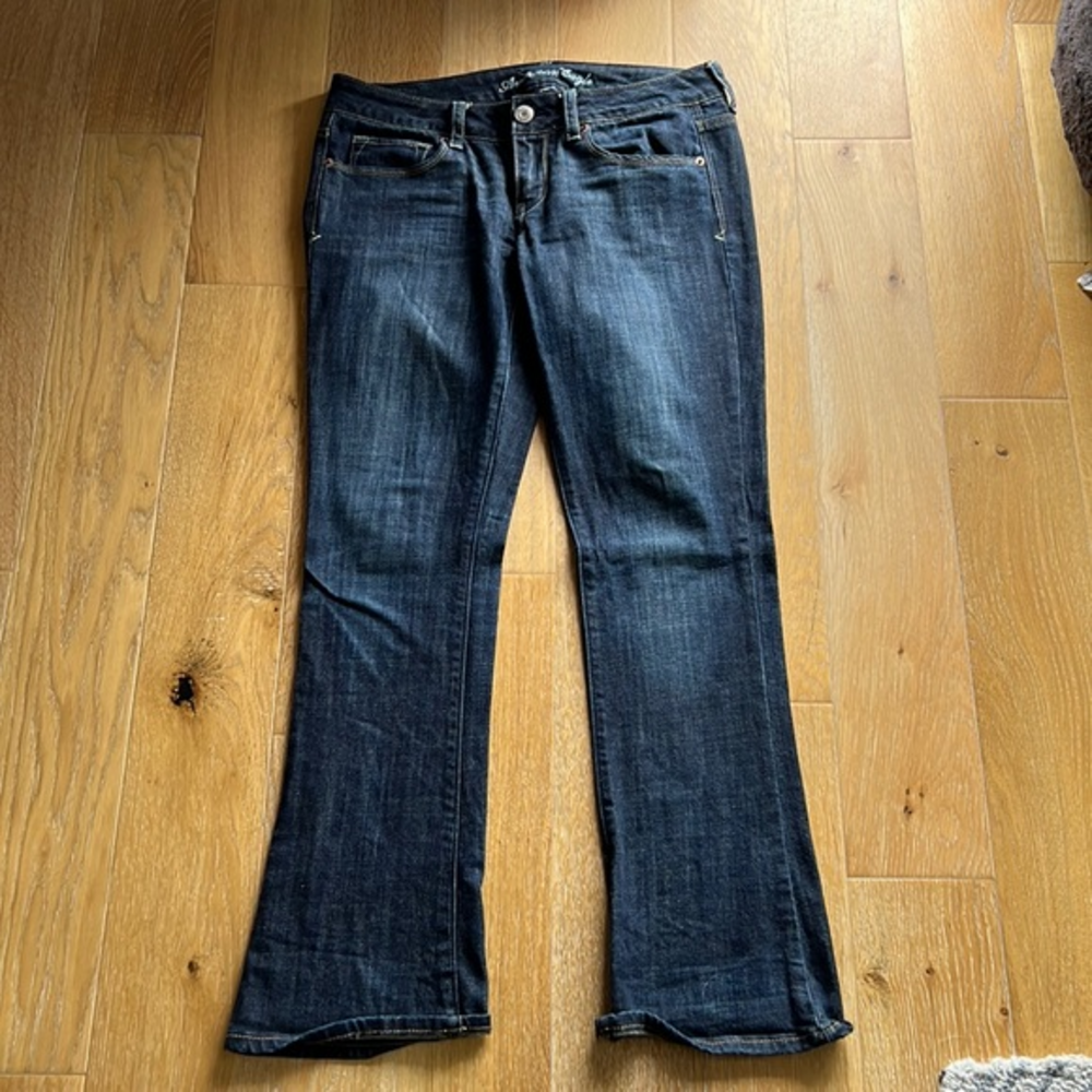 American eagle‎ size 6 skinny kick stretch dark denim jeans